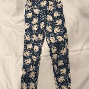 Kids Disney Mickey Mouse Blue Lularoe Leggings with Geometric design (Kids L/XL)